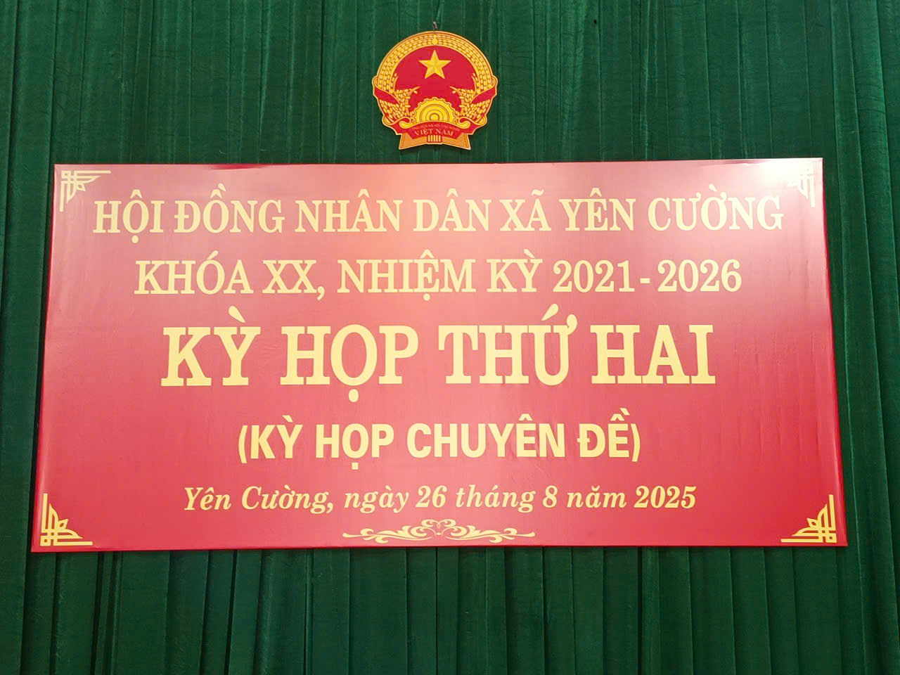 KỲ HỌP THỨ HAI HỘI ĐỒNG NHÂN DÂN XÃ YÊN CƯỜNG KHÓA XX, NHIỆM KỲ 2021 – 2026